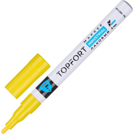 Маркер промышленный TOPFORT Industrial для универсальной маркировки  желтый 2 мм