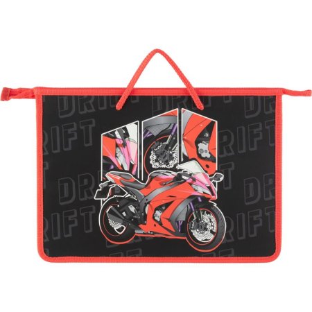 Папка для тетрадей Комус Класс Urban Moto А4 на молнии