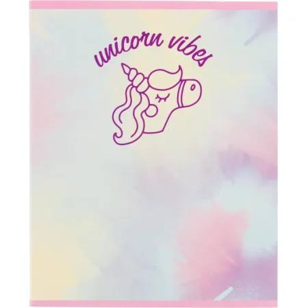 Тетрадь общая Enjoy Единорог А5 48 листов в клетку на скрепке обложка с  рисунком ВД-лак