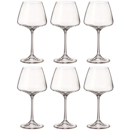 Набор бокалов для белого вина Crystal Bohemia Corvus стеклянные 350 мл  (6 штук  в упаковке)