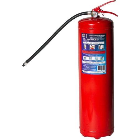 Огнетушитель порошковый КАРЕЛПОЖЛИНИЯ ОП-10(з) (АВСЕ, 4А 144В СЕ,  ЗПУ-латунь)