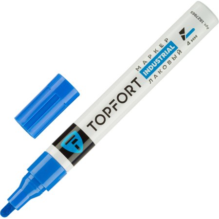 Маркер промышленный TOPFORT Industrial для универсальной маркировки  синий (4 мм)