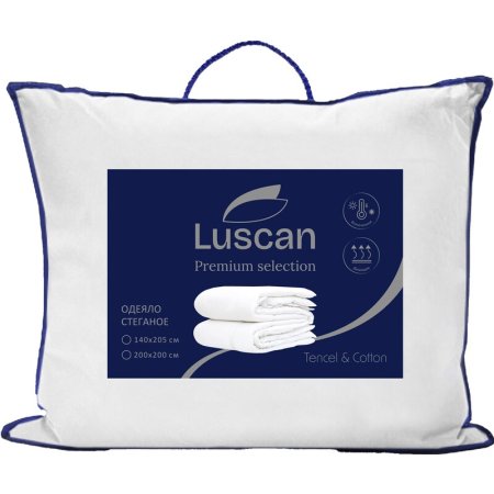 Одеяло евро Luscan 200х220 см стеганое с кантом белое