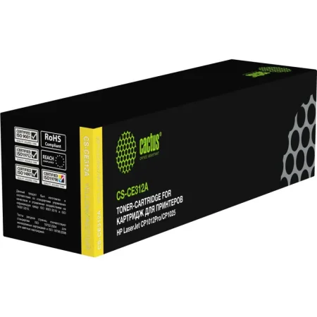 Картридж лазерный Cactus CS-CE312A CE312A для HP жёлтый совместимый