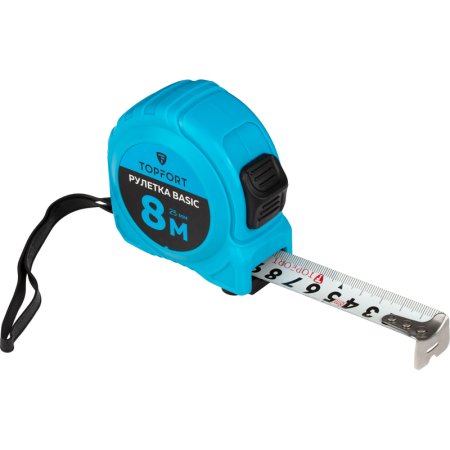 Рулетка строительная TOPFORT Basic 8 м х 25 мм (2019128)