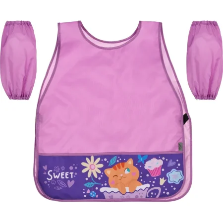 Фартук для труда Комус Класс Sweet сиреневый с нарукавниками