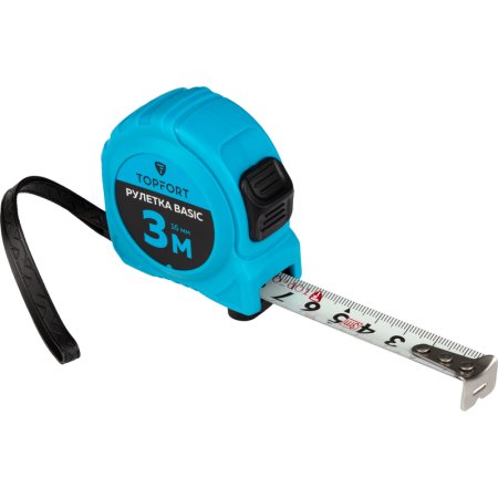 Рулетка строительная TOPFORT Basic 3 м х 16 мм (2019126)