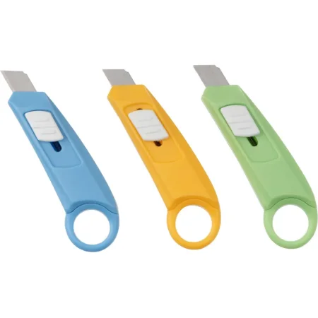 Набор ножей универсальных безопасных мини Attache 9 мм (3 штуки в  упаковке, SX18-8X3)