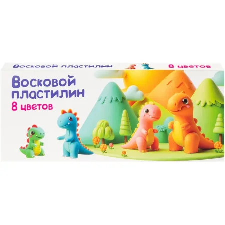 Пластилин восковой Genio Kids 8 цветов 120 г