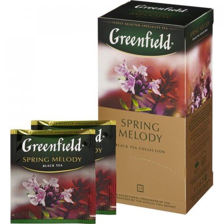 Чай Greenfield Spring Melody черный с чабрецом 25 пакетиков