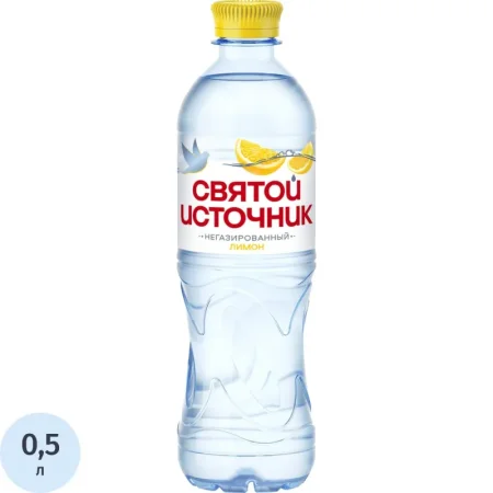Вода питьевая Святой источник негазированная со вкусом лимона 0.5 л