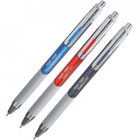 Ручка шариковая одноразовая автоматическая Unimax Top Tek Fusion синяя (толщина линиии 0.5 мм)