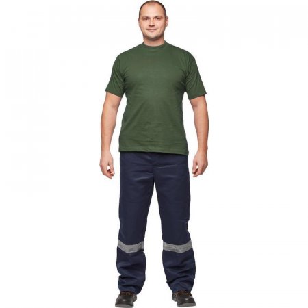 Футболка темно-зеленая короткий рукав 100% хлопок XXL (56-58)