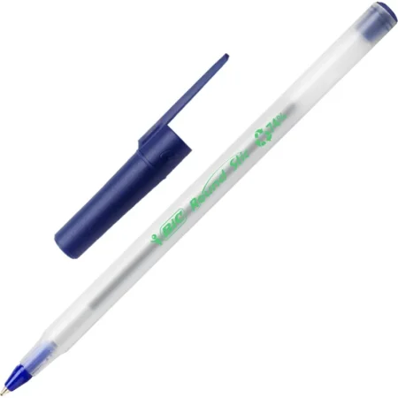 Ручка шариковая неавтоматическая эко BIC Round Stic Eco синяя (толщина  линии 0.32 мм)