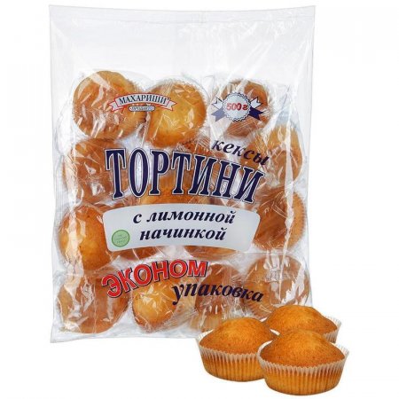 Кекс Махариши Тортини с лимонной начинкой 500 г