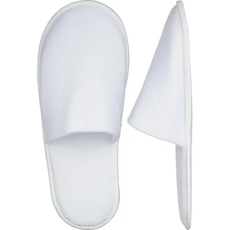 Тапочки одноразовые Спанпро М3-2 махровые закрытый мыс подошва 3 мм  белые (100 пар в упаковке)