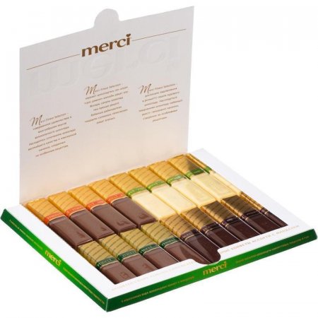 Шоколадные конфеты Merci ассорти c миндалём 250 г