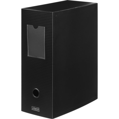 Короб архивный из полипропилена Attache 330x120x245 мм на кнопке черный  до 1200 листов