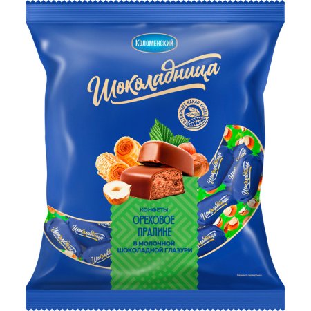 Конфеты глазированные Шоколадница ореховое пралине 200 г