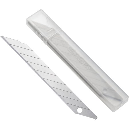 Лезвие сменное сегментированное TOPFORT стальное 9 мм (10 штук в  упаковке)