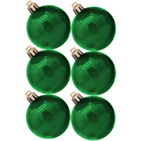 Набор шаров Время Чудес полистирол зеленые (диаметр 6 см, 6 штук в  упаковке)