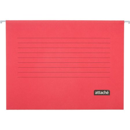 Подвесная папка Attache А4 до 200 листов красная (5 штук в упаковке)