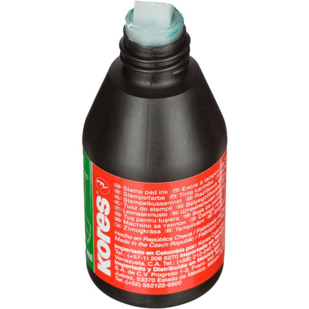 Краска штемпельная Kores зеленая на водно-масляной основе 28 г