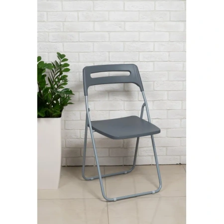 Стул раскладной Комус Мебель Folding серый (пластик)