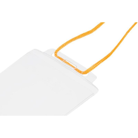 Бейдж Attache вертикальный 77х118 мм с желтой тесьмой (10 штук в упаковке)