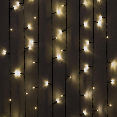 Электрогирлянда теплый белый свет 100 ламп 10.8 м