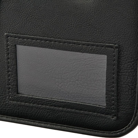 Папка деловая Алекс Спец К из экокожи черного цвета