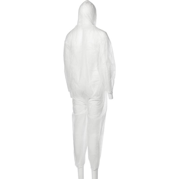 Комбинезон одноразовый с капюшоном Каспер белый 30 г/кв.м. (размер  64-66, 4XL)