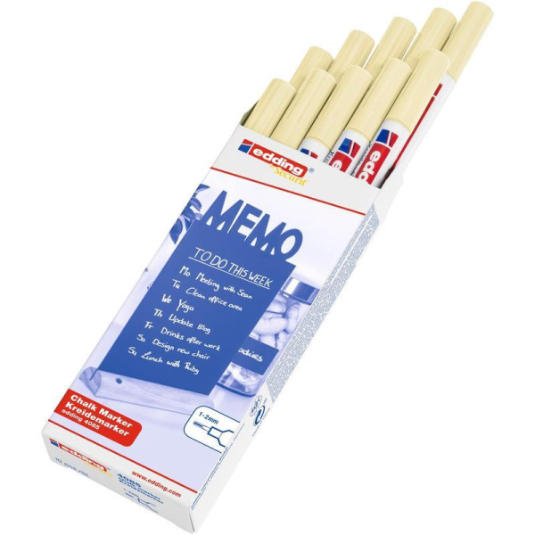 Маркер меловой Edding 4085 пастельный желтый 1-2 мм