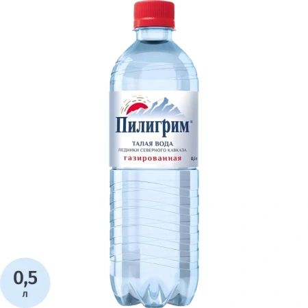 Вода минеральная Пилигрим столовая газированная 0.5 л