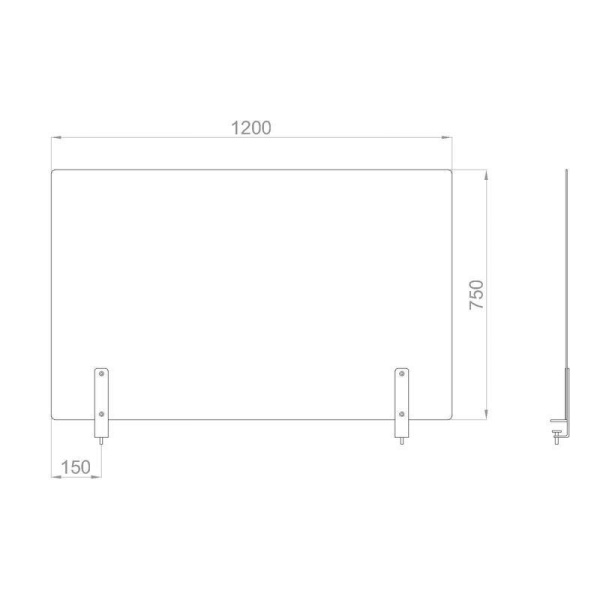 Защитный экран BSL (две струбцины, 1200x750x4 мм)