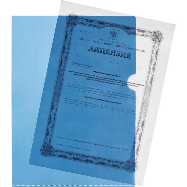 Папка-уголок Attache A4 пластиковая 100 мкм цвет в ассортименте (10 штук в упаковке)