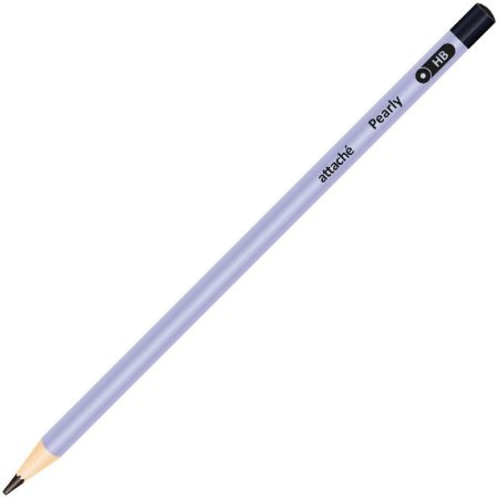 Карандаш чернографитный деревянный HB Attache Pearly заточенный круглый