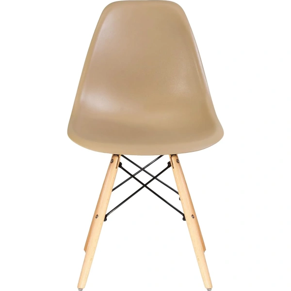 Стул обеденный Dobrin DSW бежевый (пластик, массив дерева)