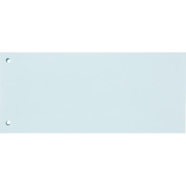 Разделитель листов картонный Комус 100 листов по цветам голубой (105x240  мм)