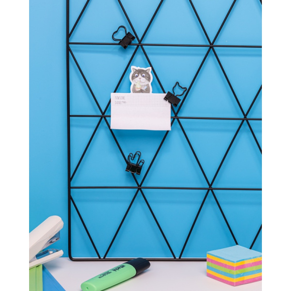 Доска органайзер-решетка (мудборд) Attache 36x55см черная (с зажимами в  комплекте)