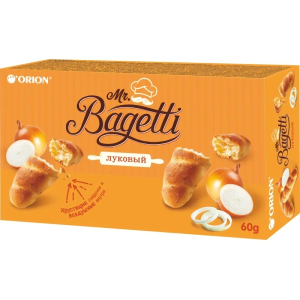 Печенье затяжное Mr. Bagetti Onion с луком 60 г