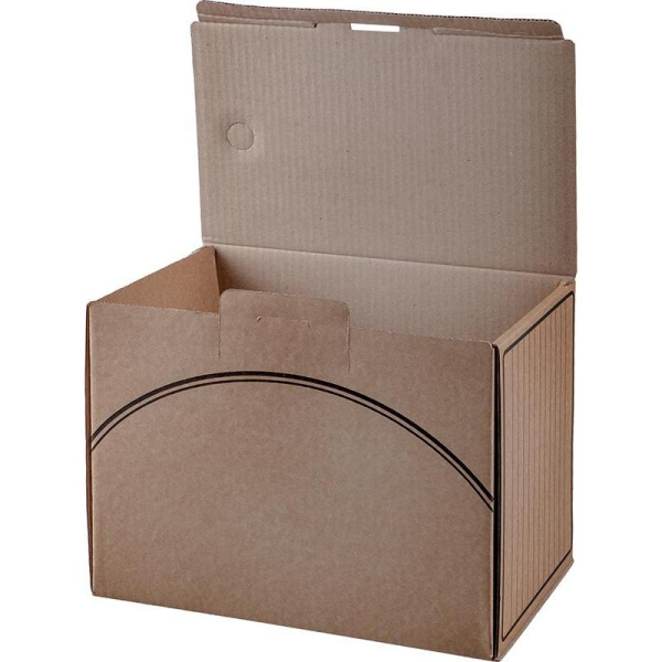 Короб архивный гофрокартон Attache Economy с вырубкой 320x200x240 мм  бежевый до 1900 листов (5 штук в упаковке)