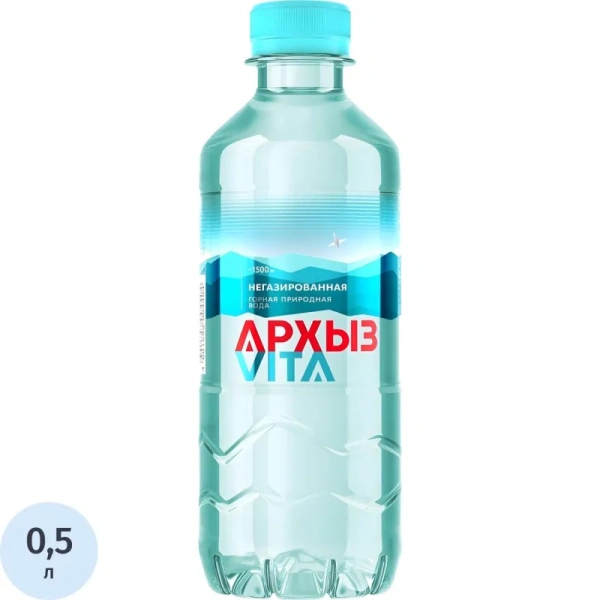 Вода минеральная Архыз Vita столовая негазированная 0.5 л