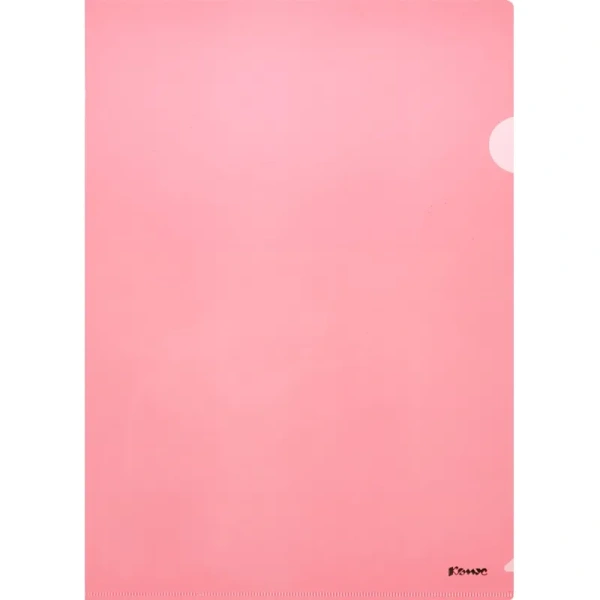 Папка-уголок Комус A4 пластиковая 180 мкм красная