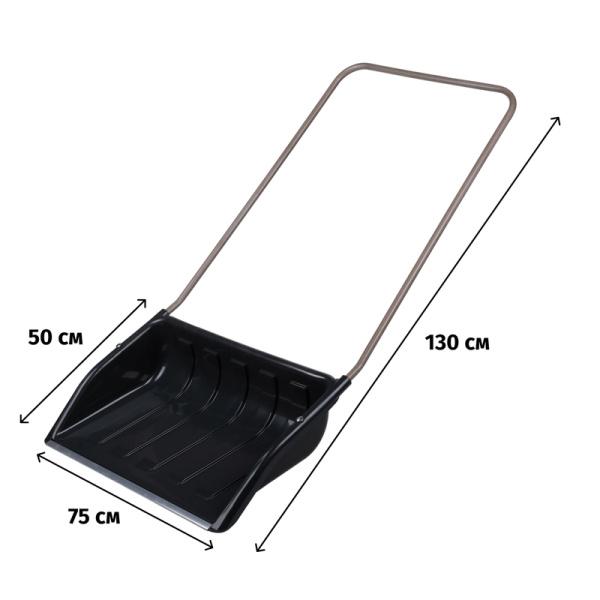 Движок для уборки снега (скрепер) РусТрейд Элита пластиковый 50x75 см