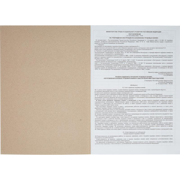 Книга учета движения трудовых книжек