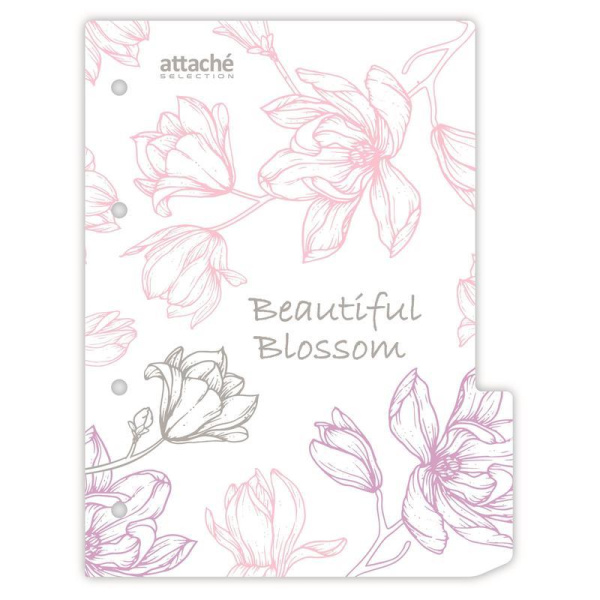 Разделитель пластиковый Attache Selection Flower dreams А5 пластиковый 3 листа в ассортименте