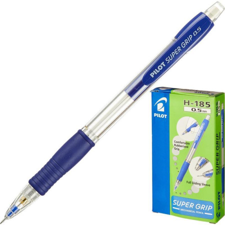 Карандаш механический PILOT H-185, 0,5мм, с ластиком