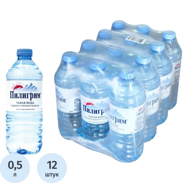 Вода минеральная Пилигрим столовая негазированная 0.5 л