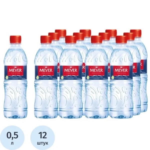Вода питьевая Mever негазированная пэт 0.5 л